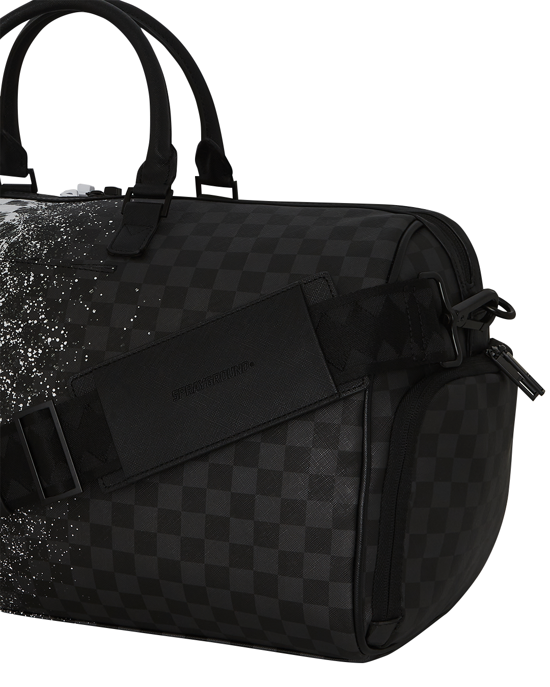 SCRIBBLE DRIBBLE CHECK DUFFLE