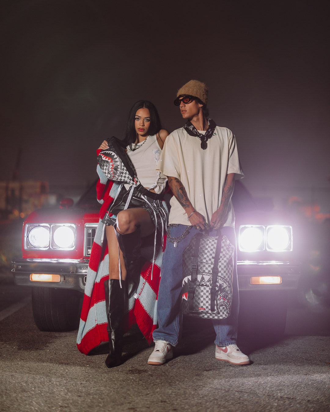 SCRIBBLE DRIBBLE CHECK SAVVY CROSSBODY