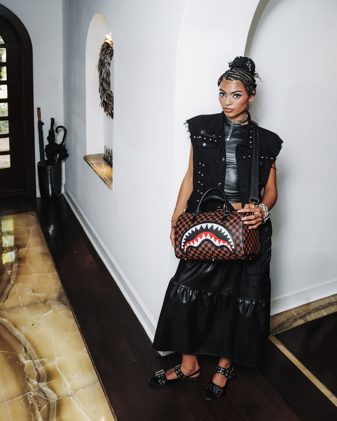 SAWTOOTH SHARKS IN PARIS MINI DUFFLE