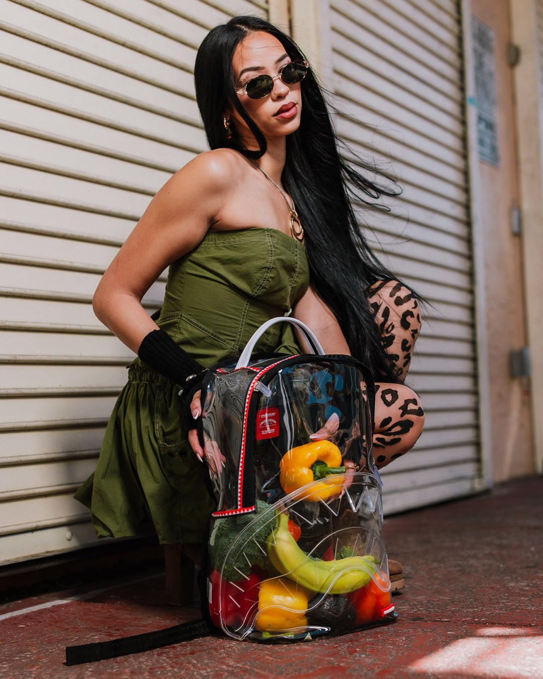 100% CLEAR BACKPACK SHARK