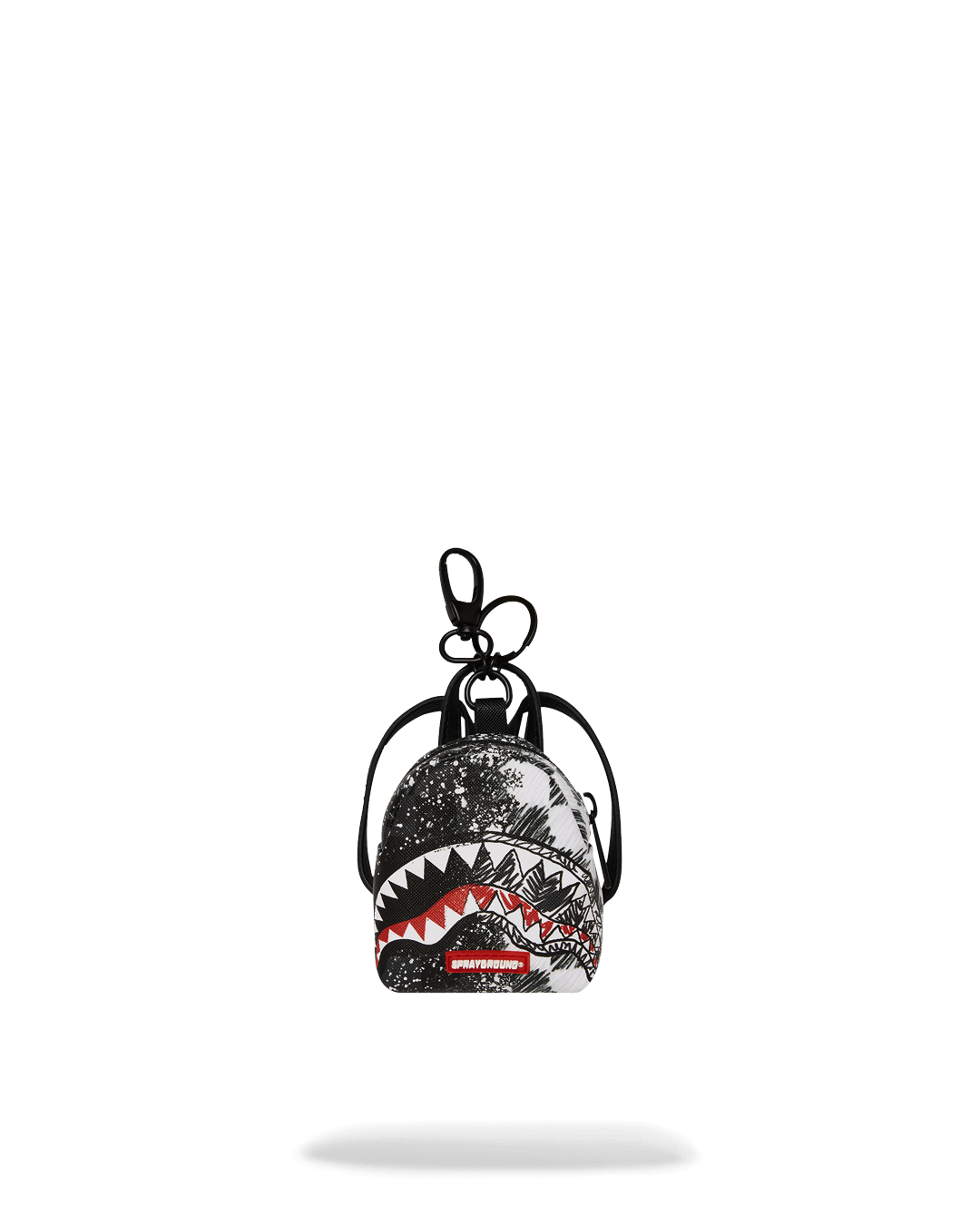 SCRIBBLE DRIBBLE CHECK BACKPACK KEYCHAIN