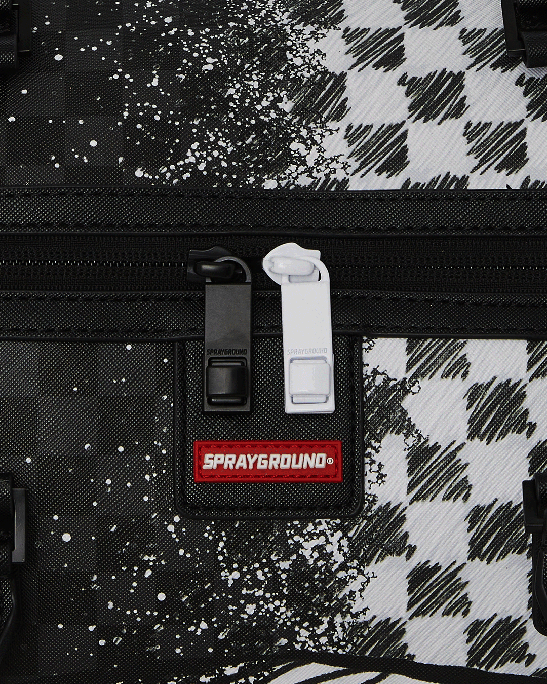 SCRIBBLE DRIBBLE CHECK DUFFLE