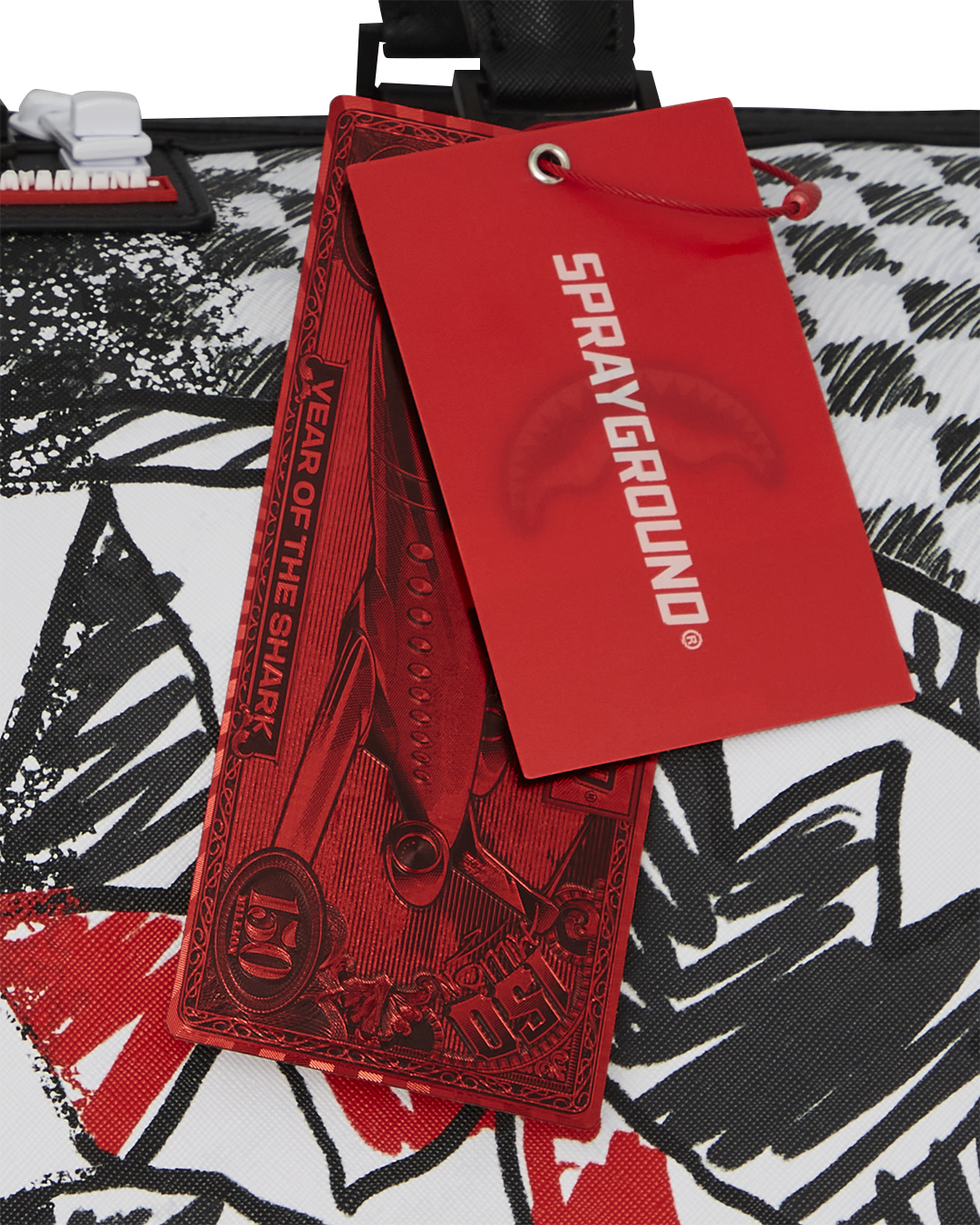 SCRIBBLE DRIBBLE CHECK DUFFLE